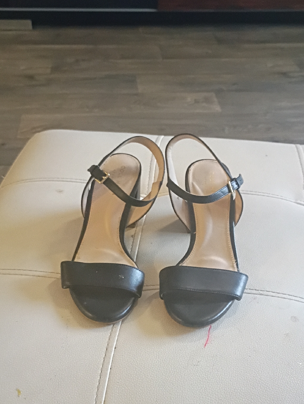 Cole Haan Black Open-Toe Ankle-Strap Heels